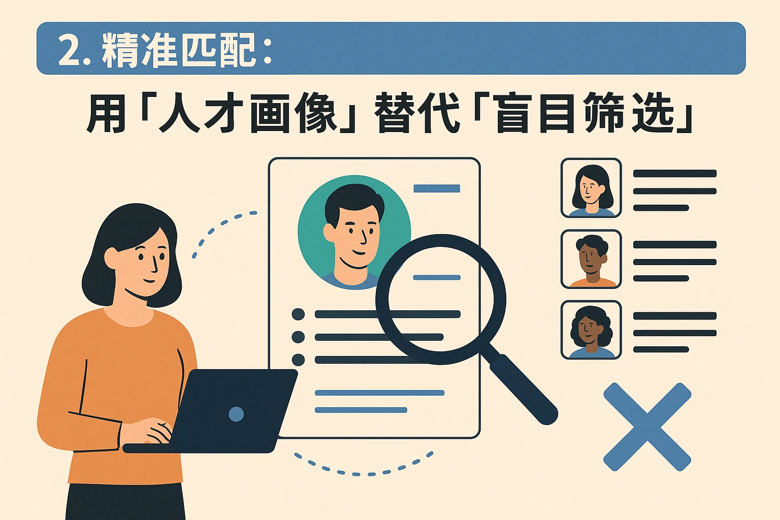 2. 精准匹配：用“人才画像”替代“盲目筛选”