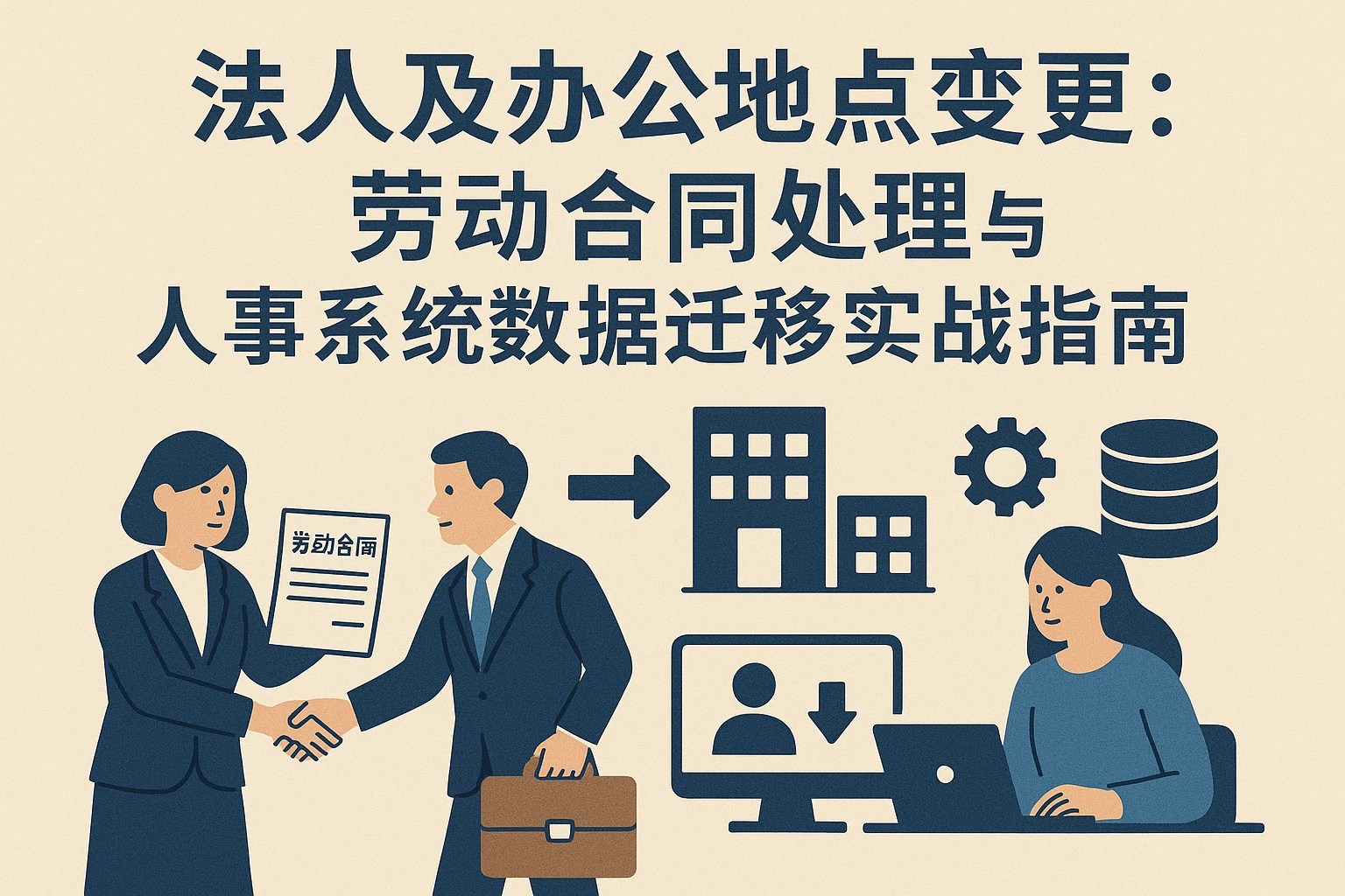 法人及办公地点变更：劳动合同处理与人事系统数据迁移实战指南