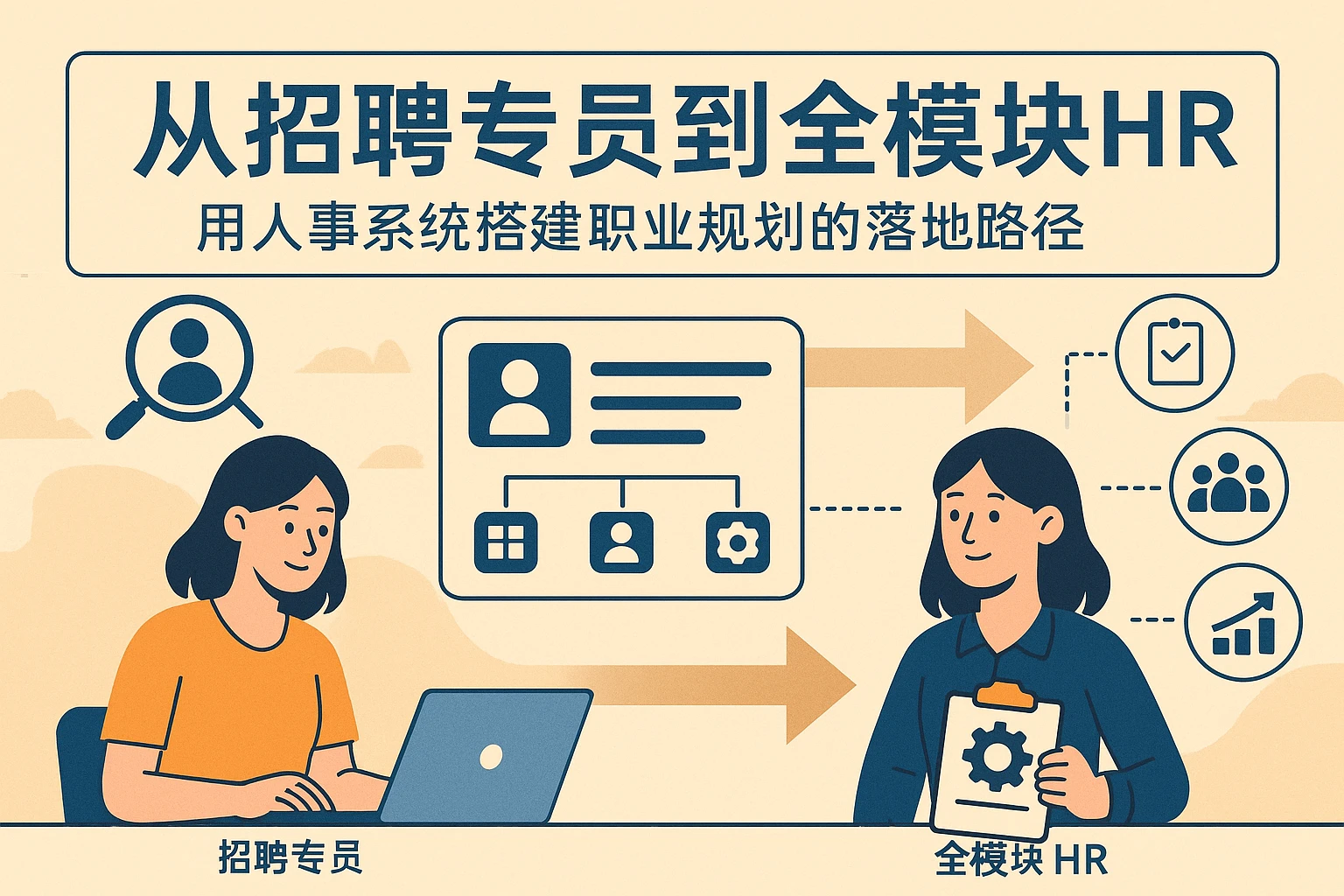 从招聘专员到全模块HR：用人事系统搭建职业规划的落地路径