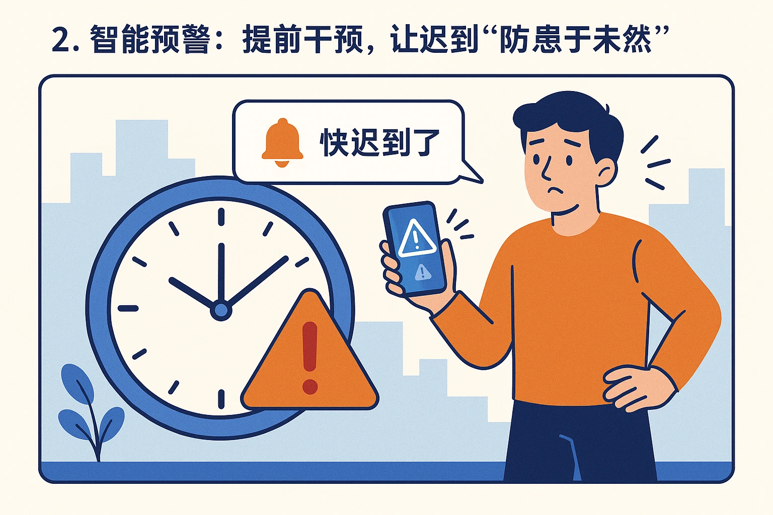 2. 智能预警：提前干预，让迟到“防患于未然”