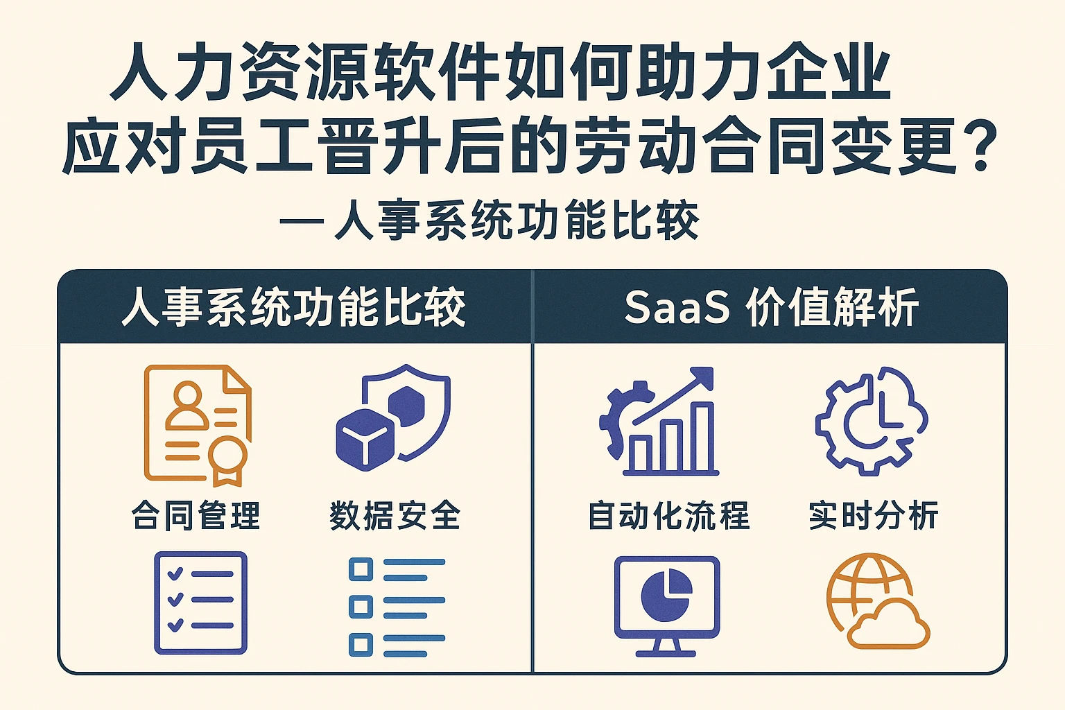 人力资源软件如何助力企业应对员工晋升后的劳动合同变更？——人事系统功能比较与SaaS价值解析
