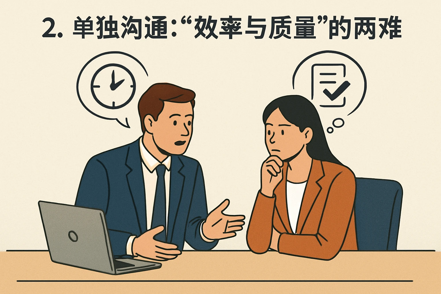 2. 单独沟通：“效率与质量”的两难