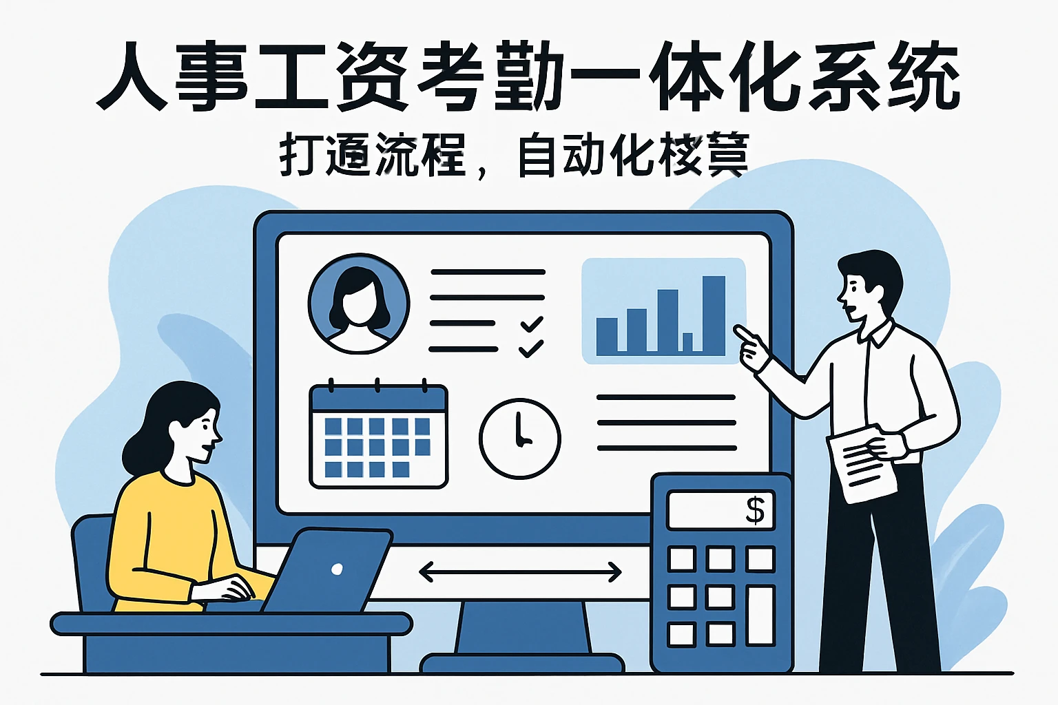 2. 人事工资考勤一体化系统：打通流程，自动化核算