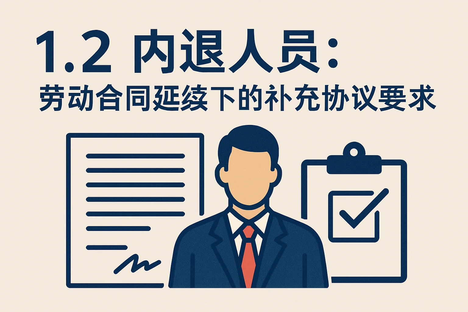 1.2 内退人员：劳动合同延续下的补充协议要求