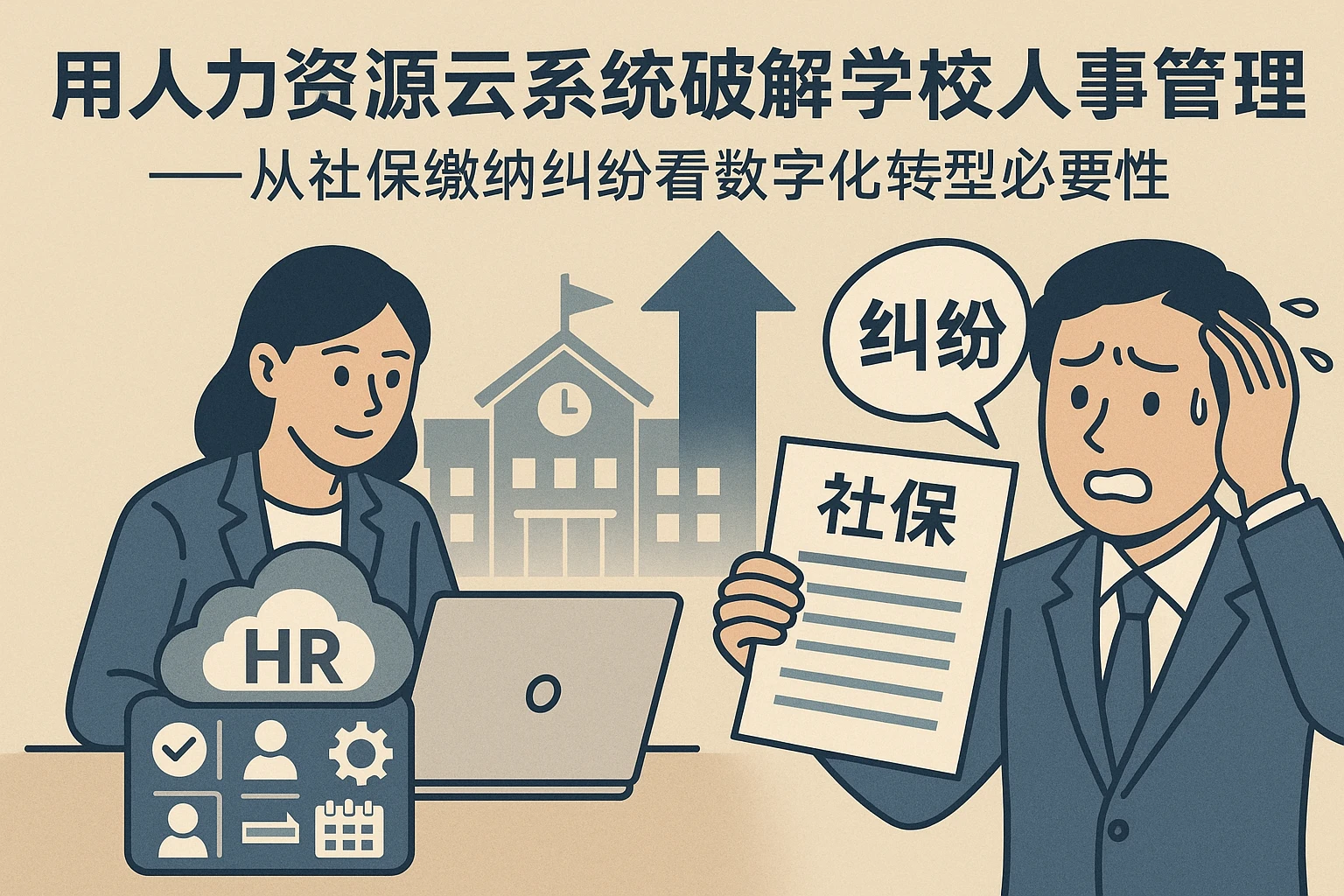 用人力资源云系统破解学校人事管理痛点——从社保缴纳纠纷看数字化转型必要性