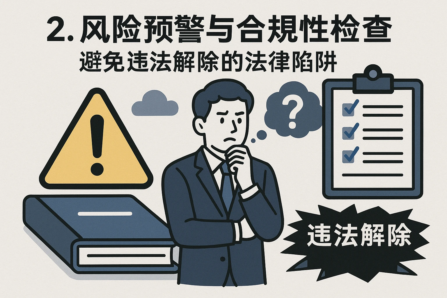 2. 风险预警与合规性检查：避免违法解除的法律陷阱