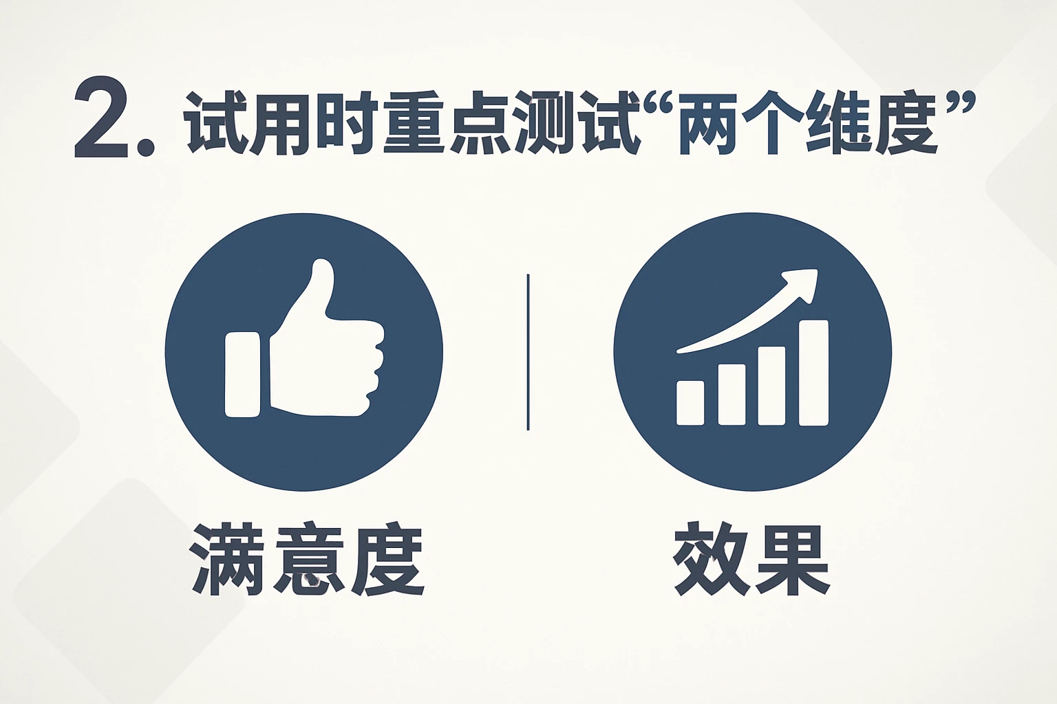 2. 试用时重点测试“两个维度”