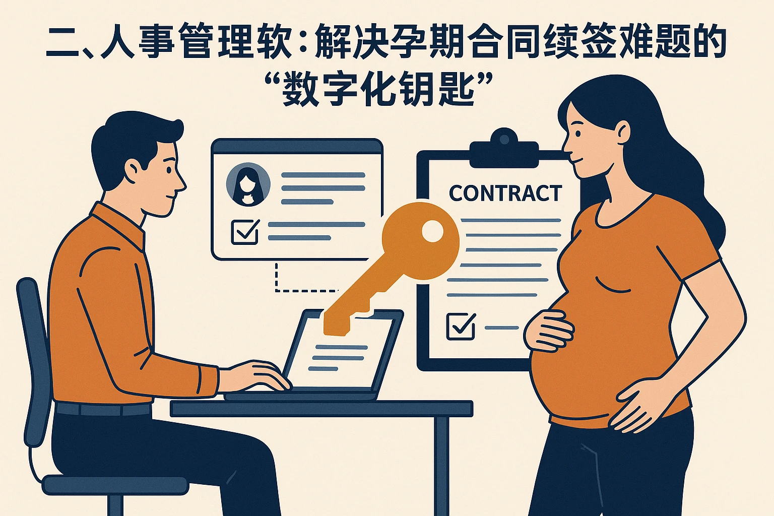 二、人事管理软件：解决孕期合同续签难题的“数字化钥匙”