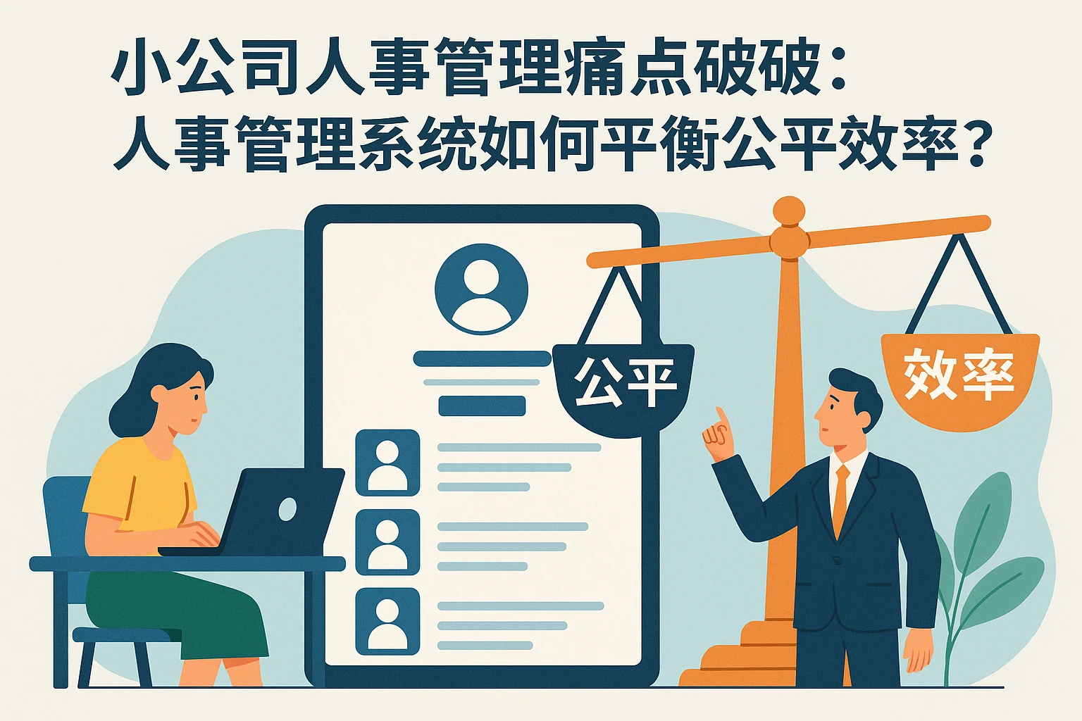 小公司人事管理痛点破解：人事管理系统如何平衡公平与效率？