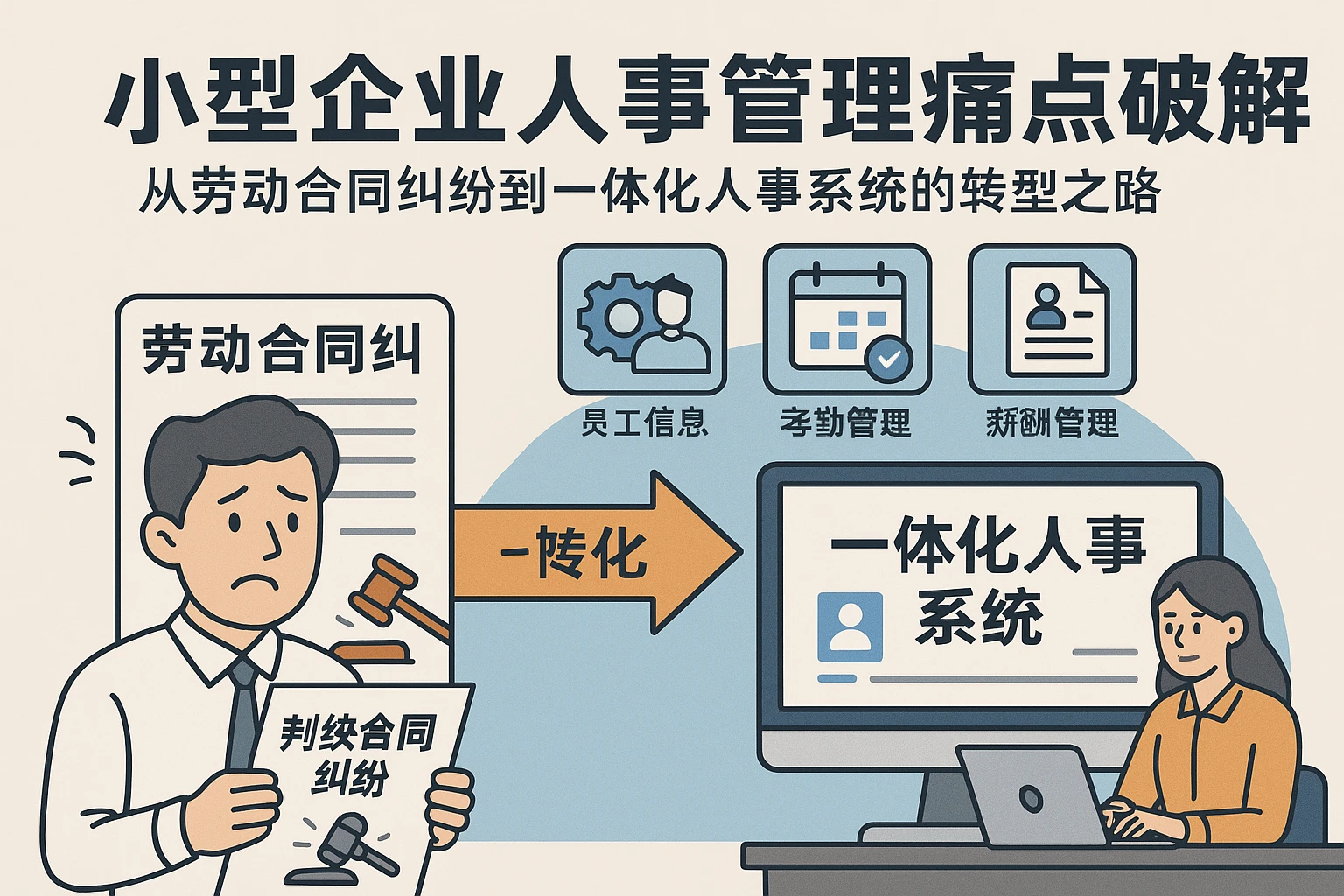 小型企业人事管理痛点破解：从劳动合同纠纷到一体化人事系统的转型之路