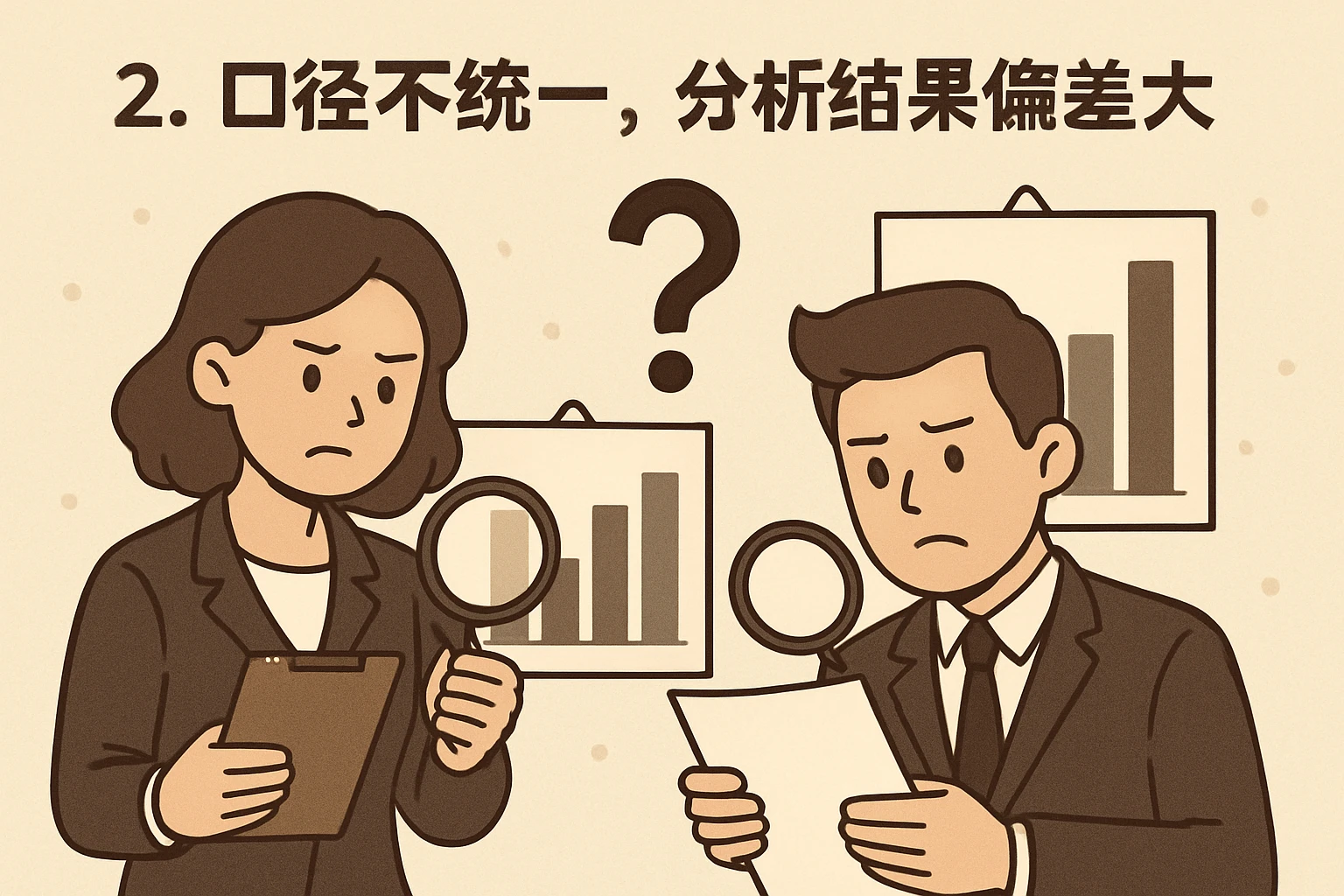 2. 口径不统一，分析结果偏差大
