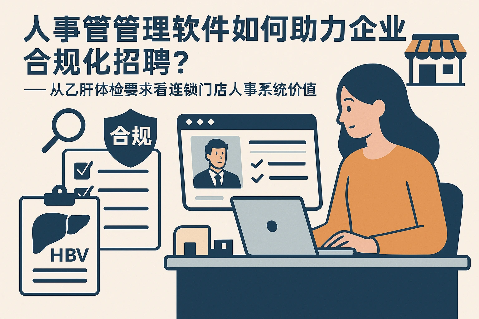人事管理软件如何助力企业合规化招聘？——从乙肝体检要求看连锁门店人事系统价值
