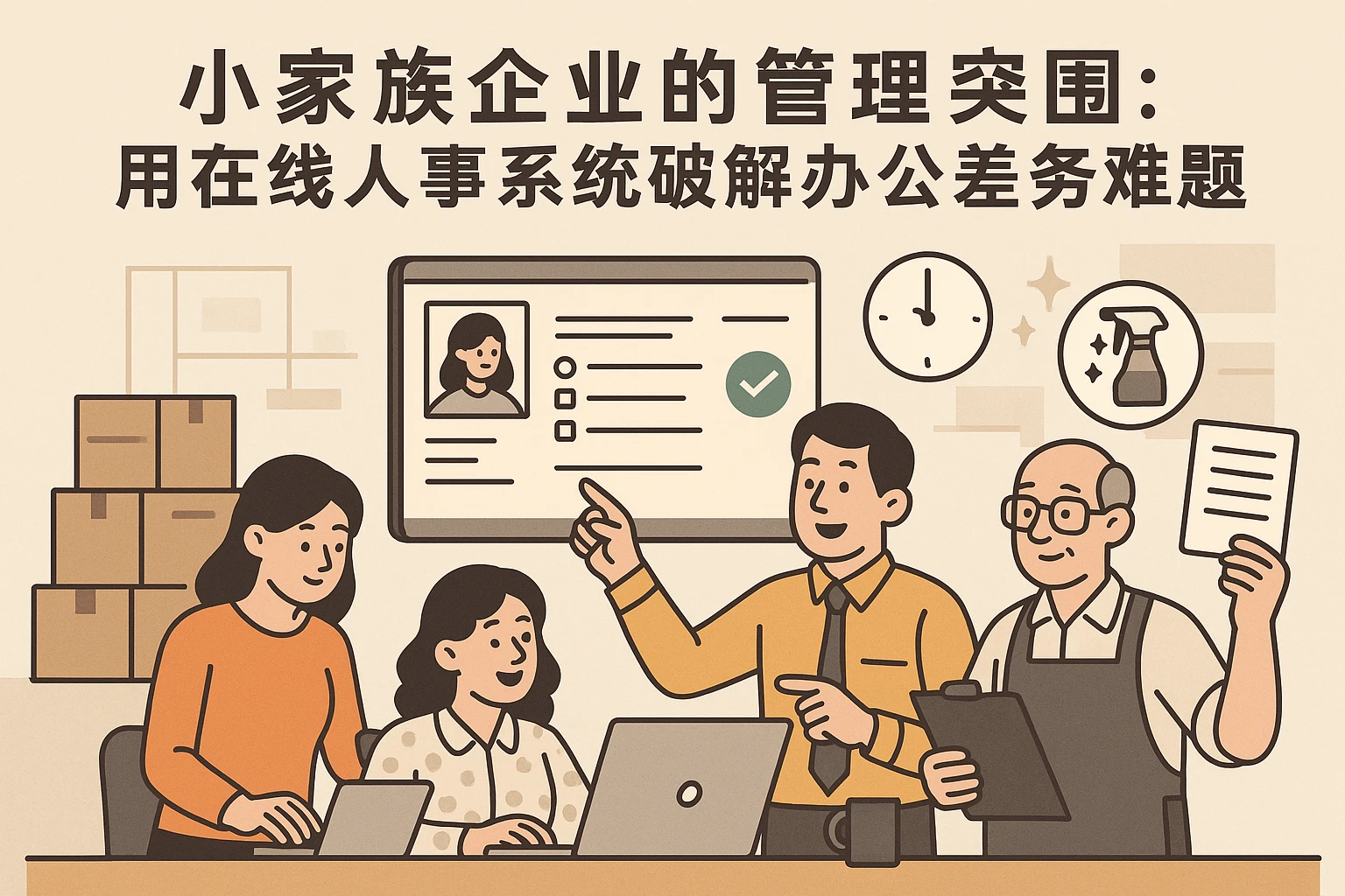小家族企业的管理突围：用在线人事系统破解办公室杂务难题