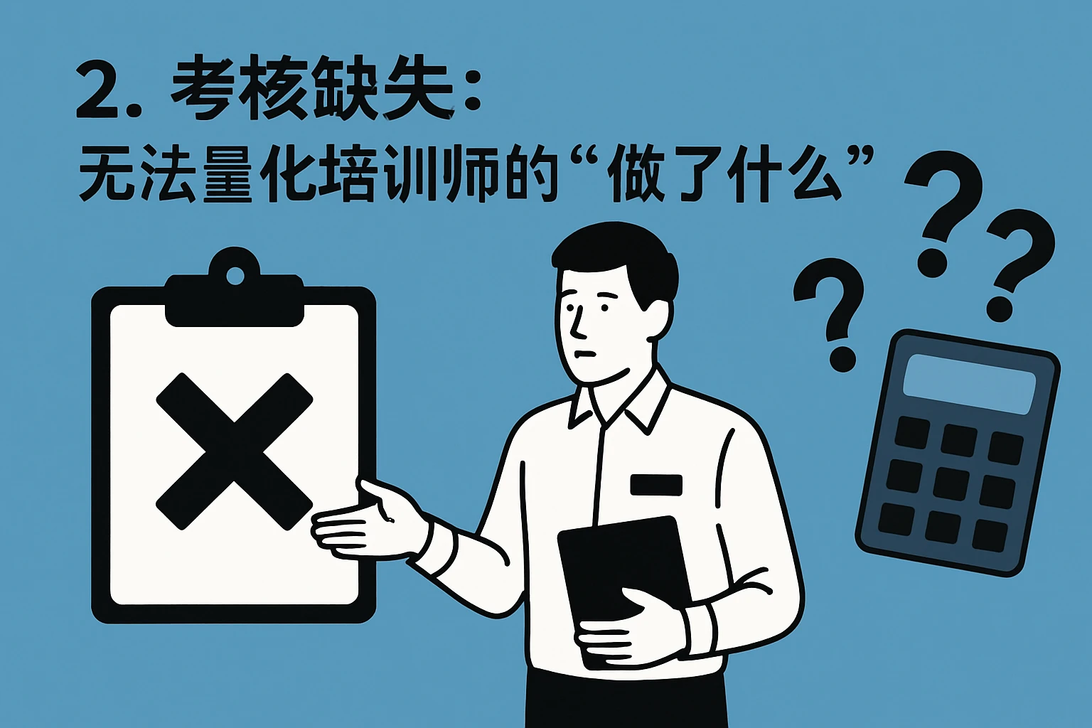 2. 考核缺失：无法量化培训师的“做了什么”