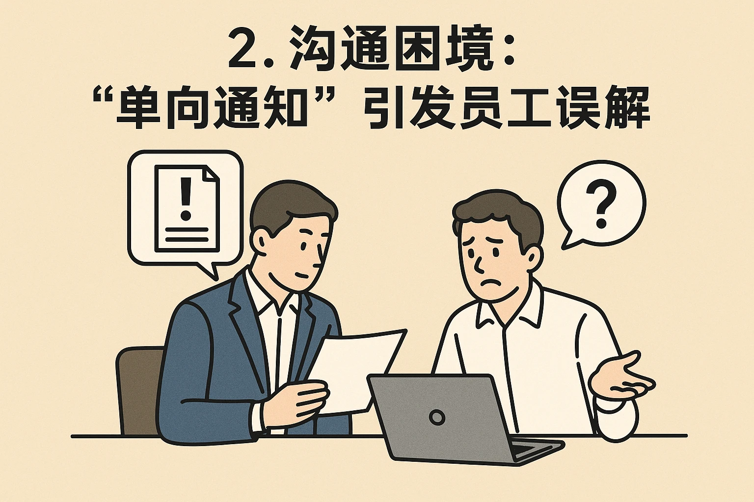 2. 沟通困境：“单向通知”引发员工误解