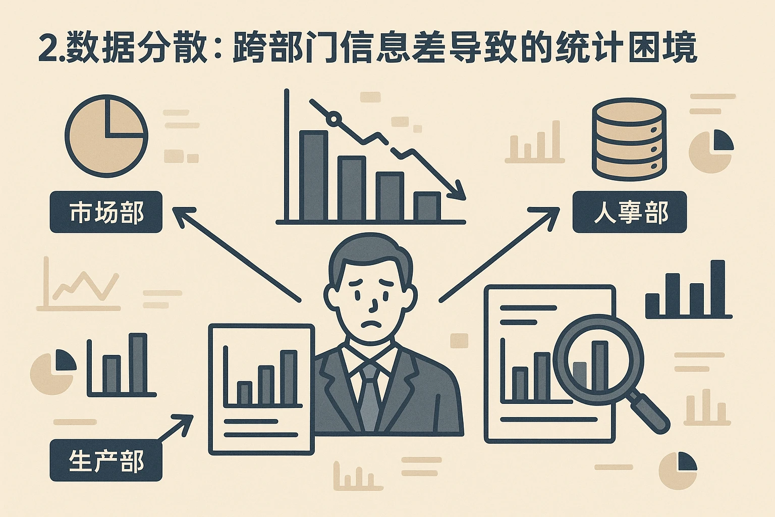 2. 数据分散：跨部门信息差导致的统计困境