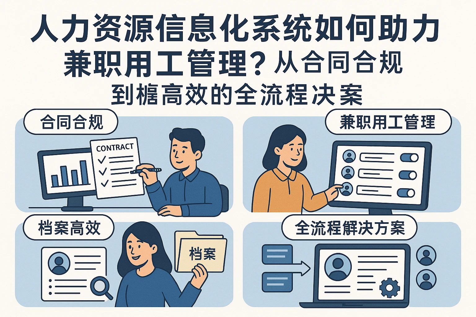 人力资源信息化系统如何助力兼职用工管理？从合同合规到档案高效的全流程解决方案