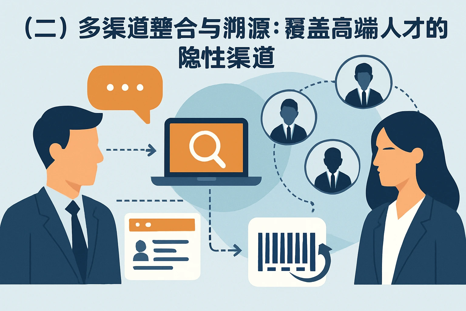 （二）多渠道整合与溯源：覆盖高端人才的隐性渠道