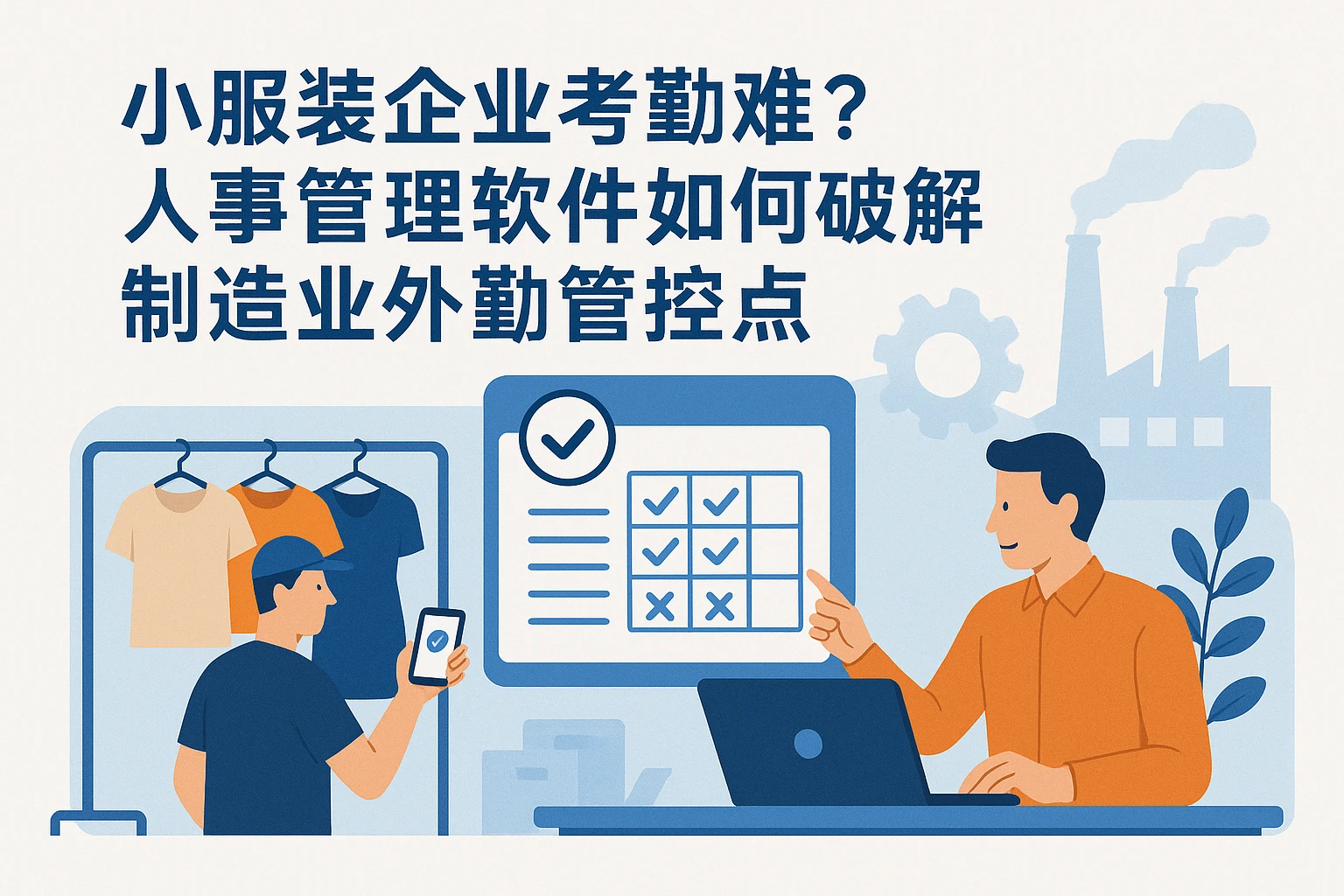 小服装企业考勤难？人事管理软件如何破解制造业外勤管控痛点