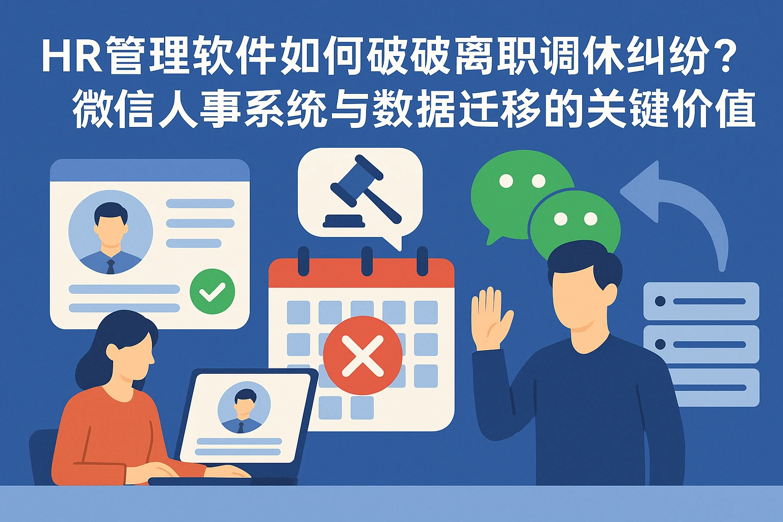 HR管理软件如何破解离职调休纠纷？微信人事系统与数据迁移的关键价值