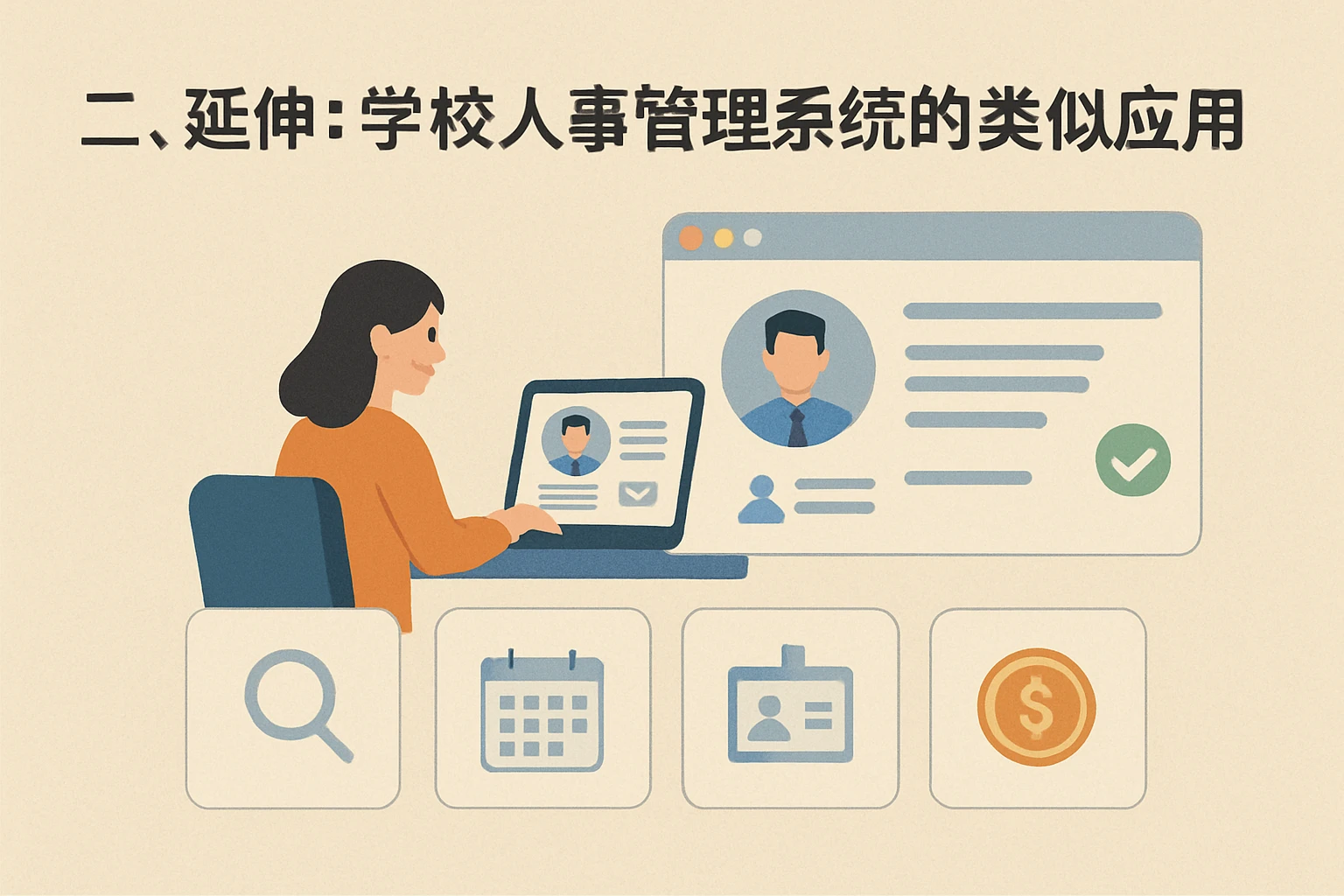 二、延伸：学校人事管理系统的类似应用