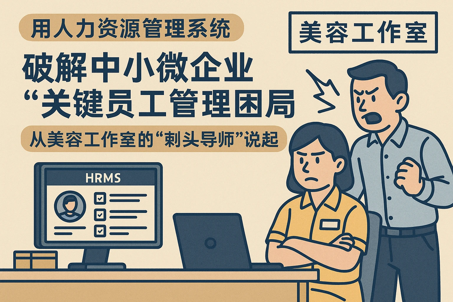 用人力资源管理系统破解中小微企业“关键员工管理困局”——从美容工作室的“刺头导师”说起