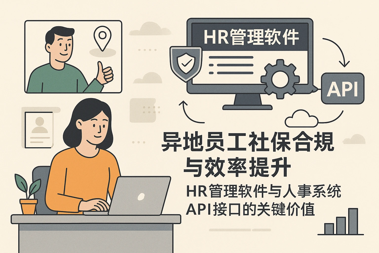 异地员工社保合规与效率提升：HR管理软件与人事系统API接口的关键价值