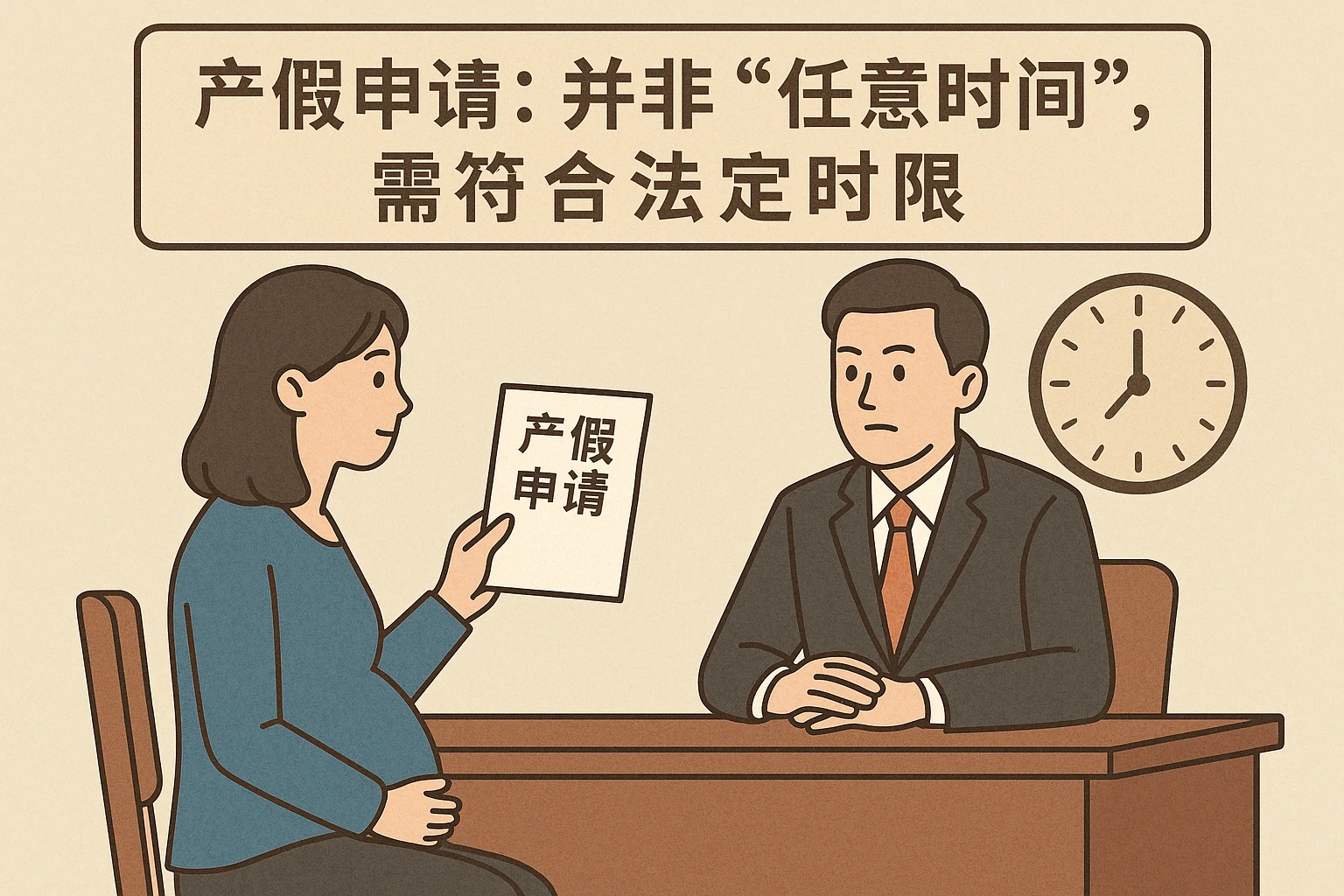 2. 产假申请：并非“任意时间”，需符合法定时限