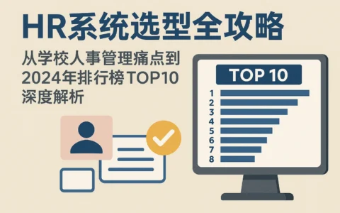 HR系统选型全攻略：从学校人事管理痛点到2024年排行榜TOP10深度解析