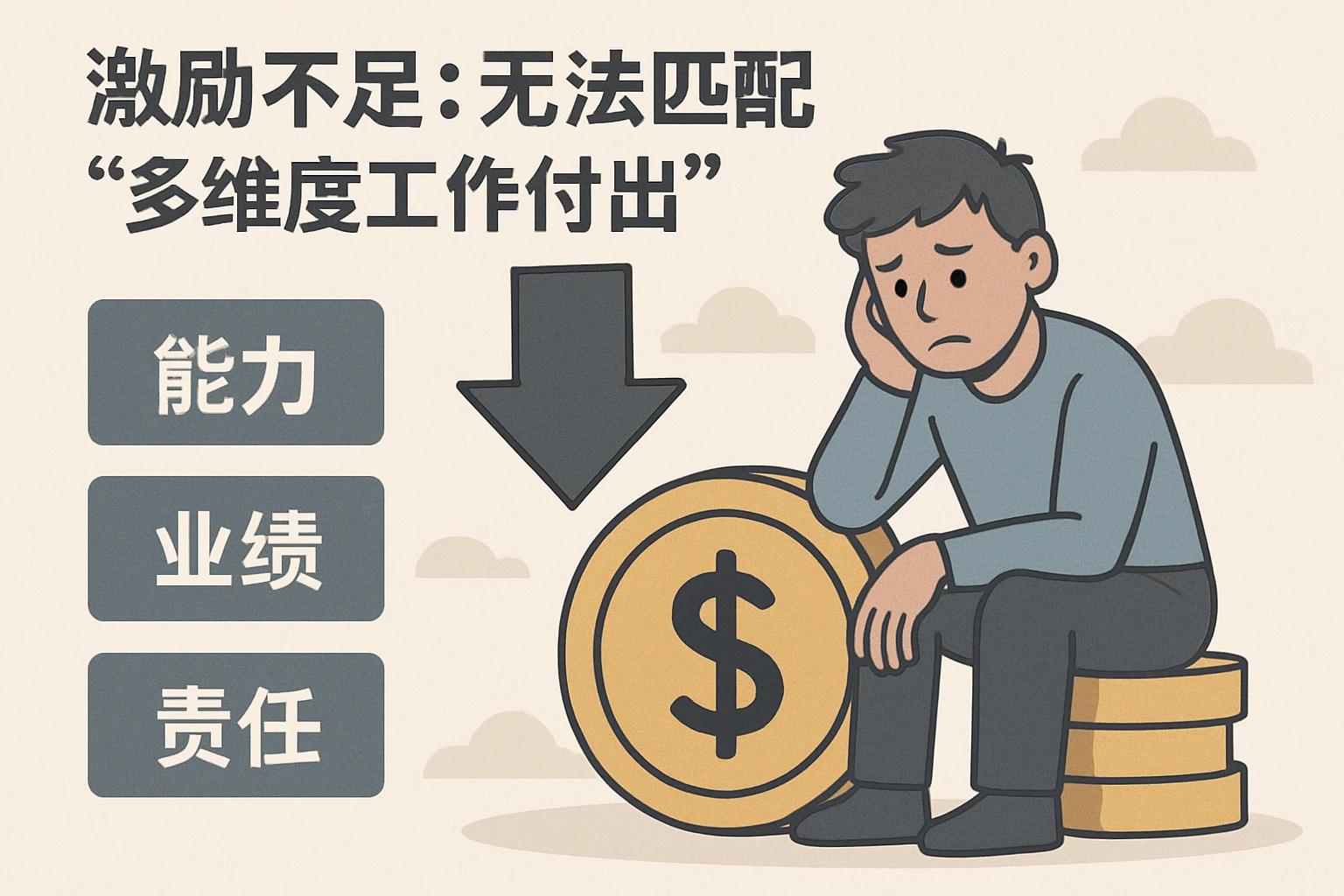 2. 激励不足：无法匹配“多维度工作付出”
