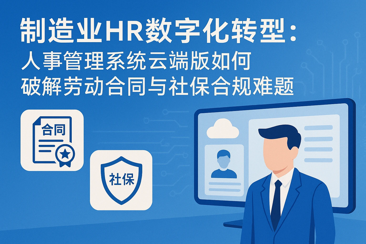 制造业HR数字化转型：人事管理系统云端版如何破解劳动合同与社保合规难题
