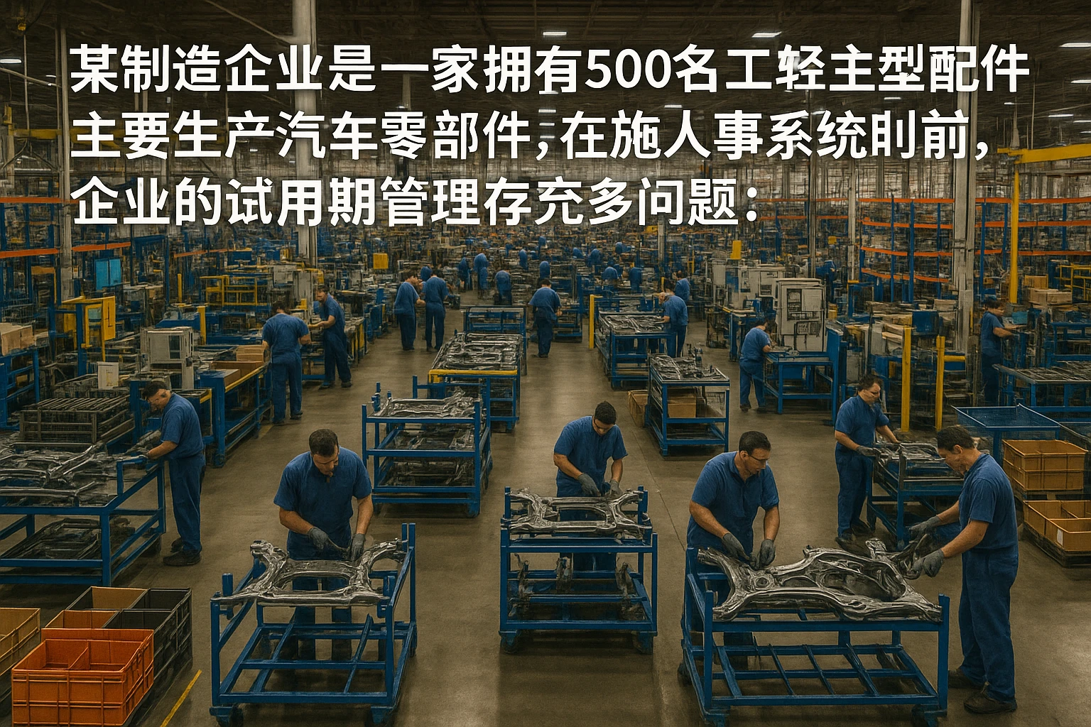 某制造企业是一家拥有500名员工的中型企业，主要生产汽车零部件。在实施人事系统之前，企业的试用期管理存在诸多问题：