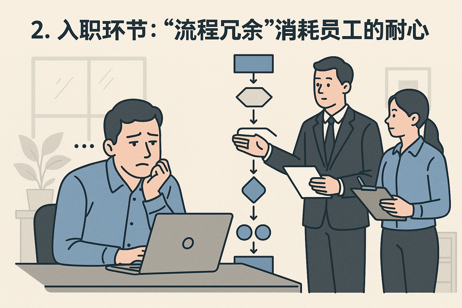 2. 入职环节：“流程冗余”消耗员工的耐心