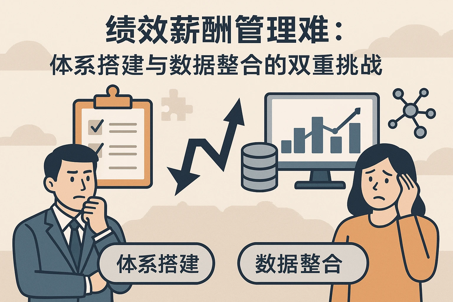 2. 绩效薪酬管理难：体系搭建与数据整合的双重挑战