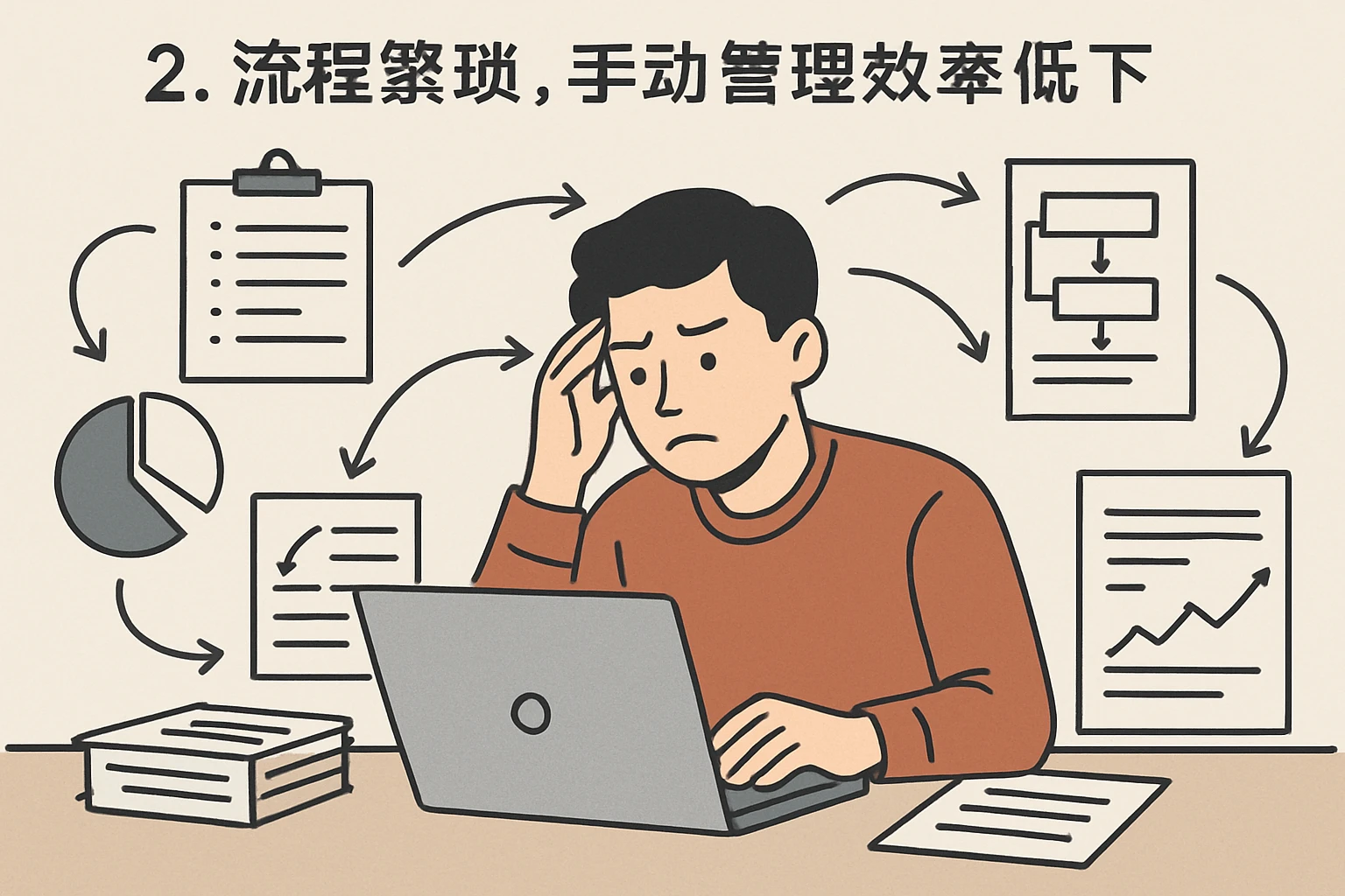 2. 流程繁琐，手动管理效率低下