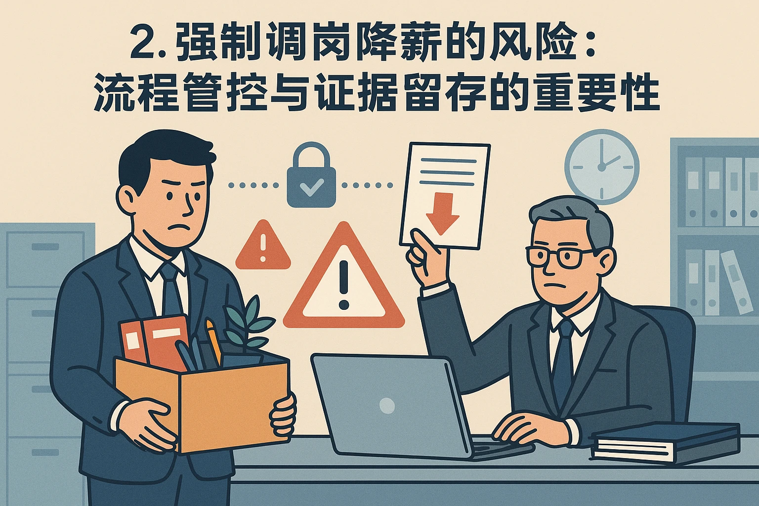 2. 强制调岗降薪的风险：流程管控与证据留存的重要性