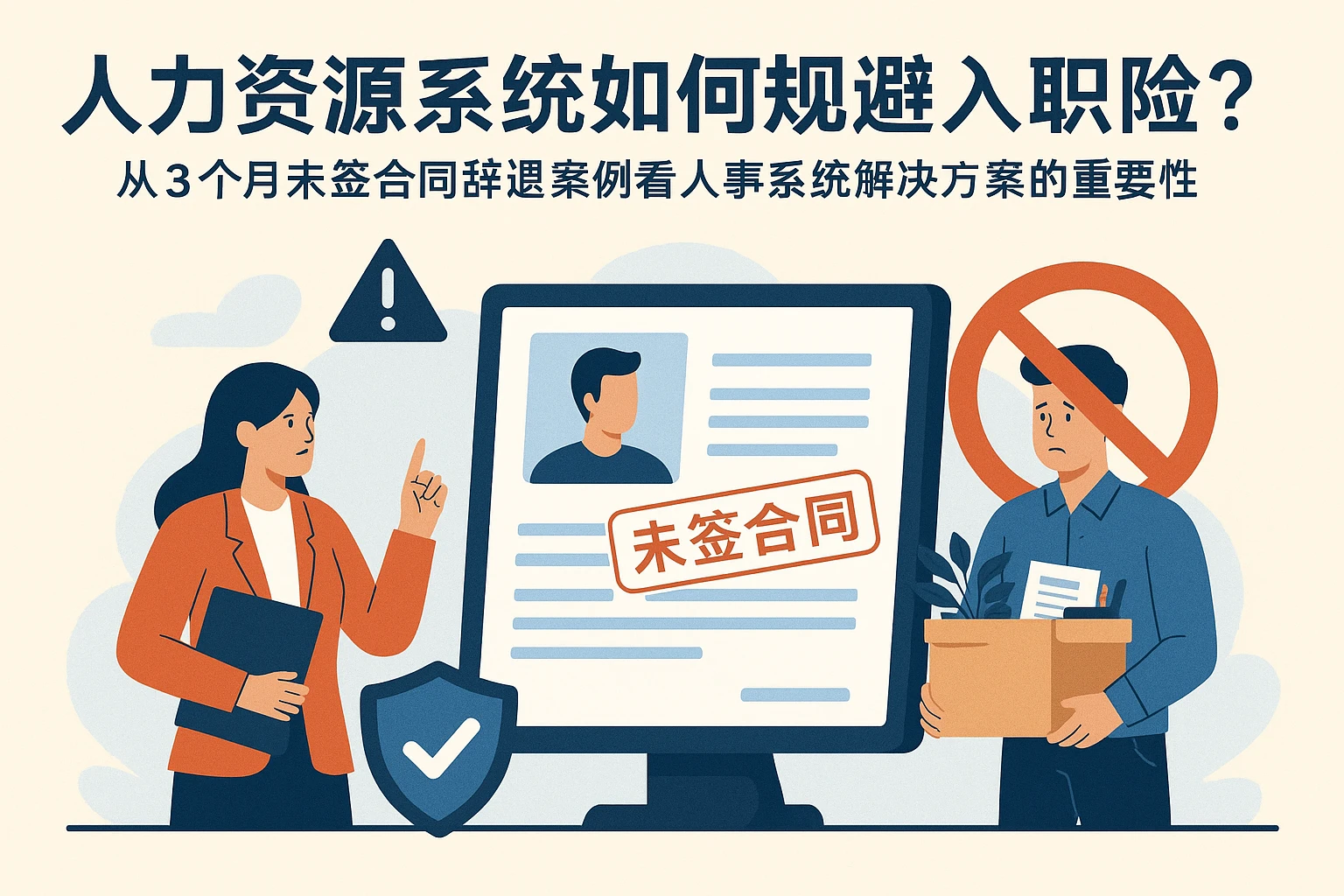 人力资源系统如何规避入职风险？从3个月未签合同辞退案例看人事系统解决方案的重要性
