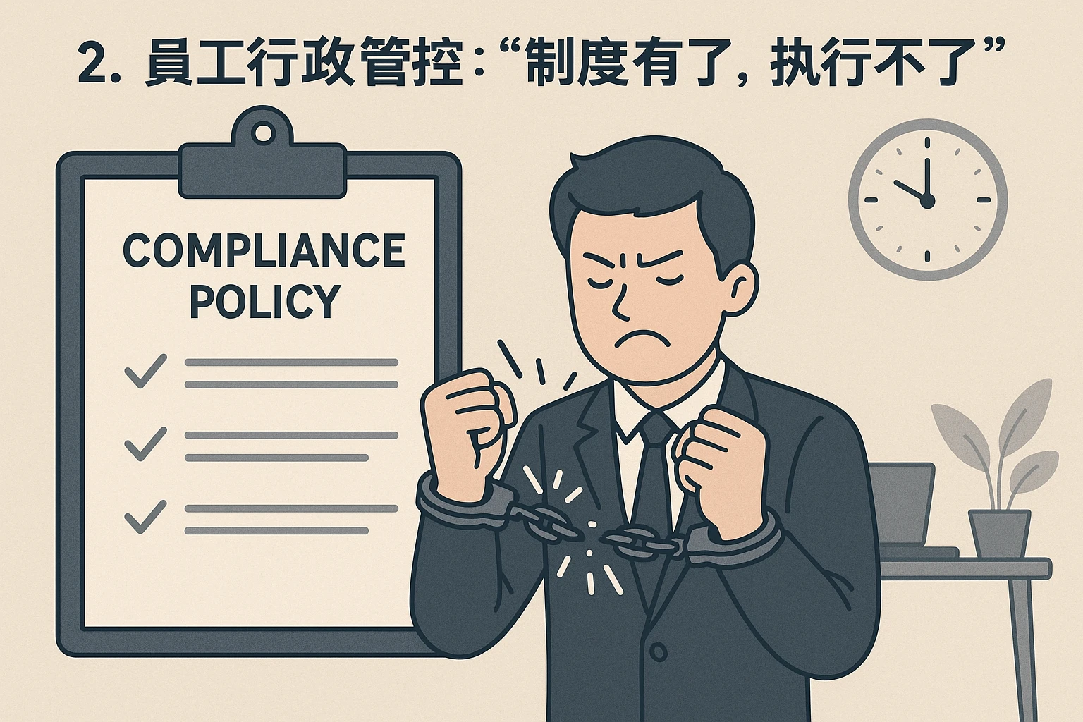 2. 员工行为管控：“制度有了，执行不了”