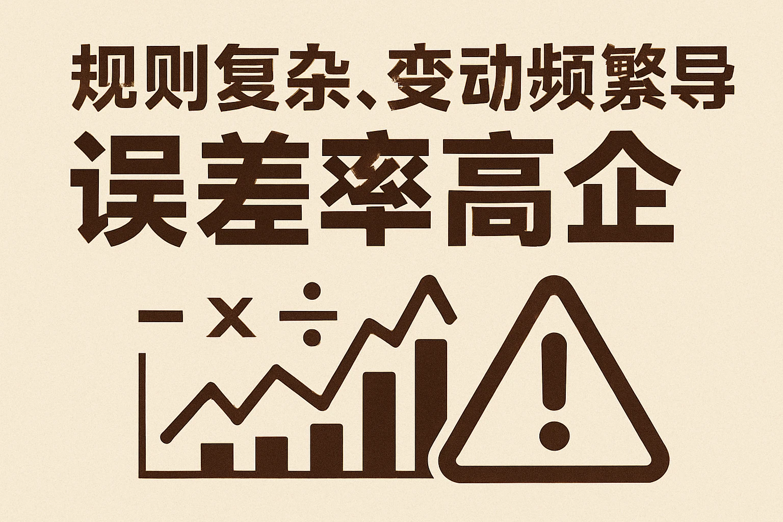2. 规则复杂，变动频繁导致“误差率高企”
