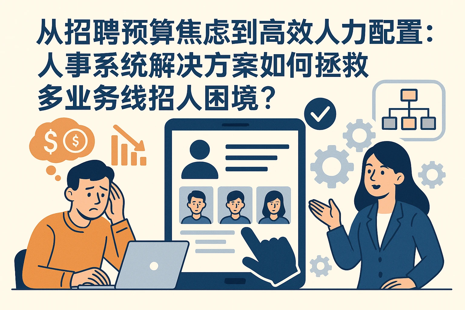 从招聘预算焦虑到高效人力配置：人事系统解决方案如何拯救多业务线招人困境？