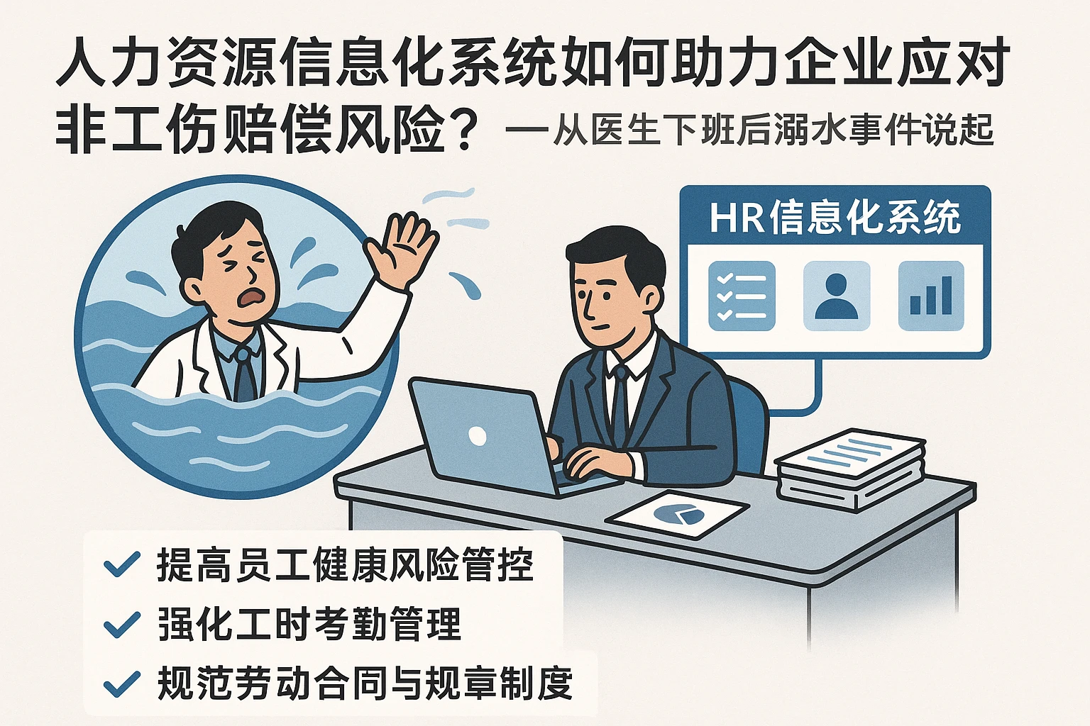 人力资源信息化系统如何助力企业应对非工伤赔偿风险？——从医生下班后溺水事件说起