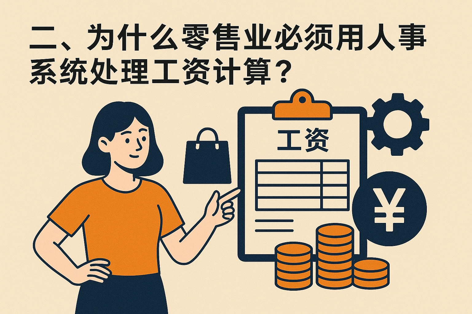 二、为什么零售业必须用人事系统处理工资计算？