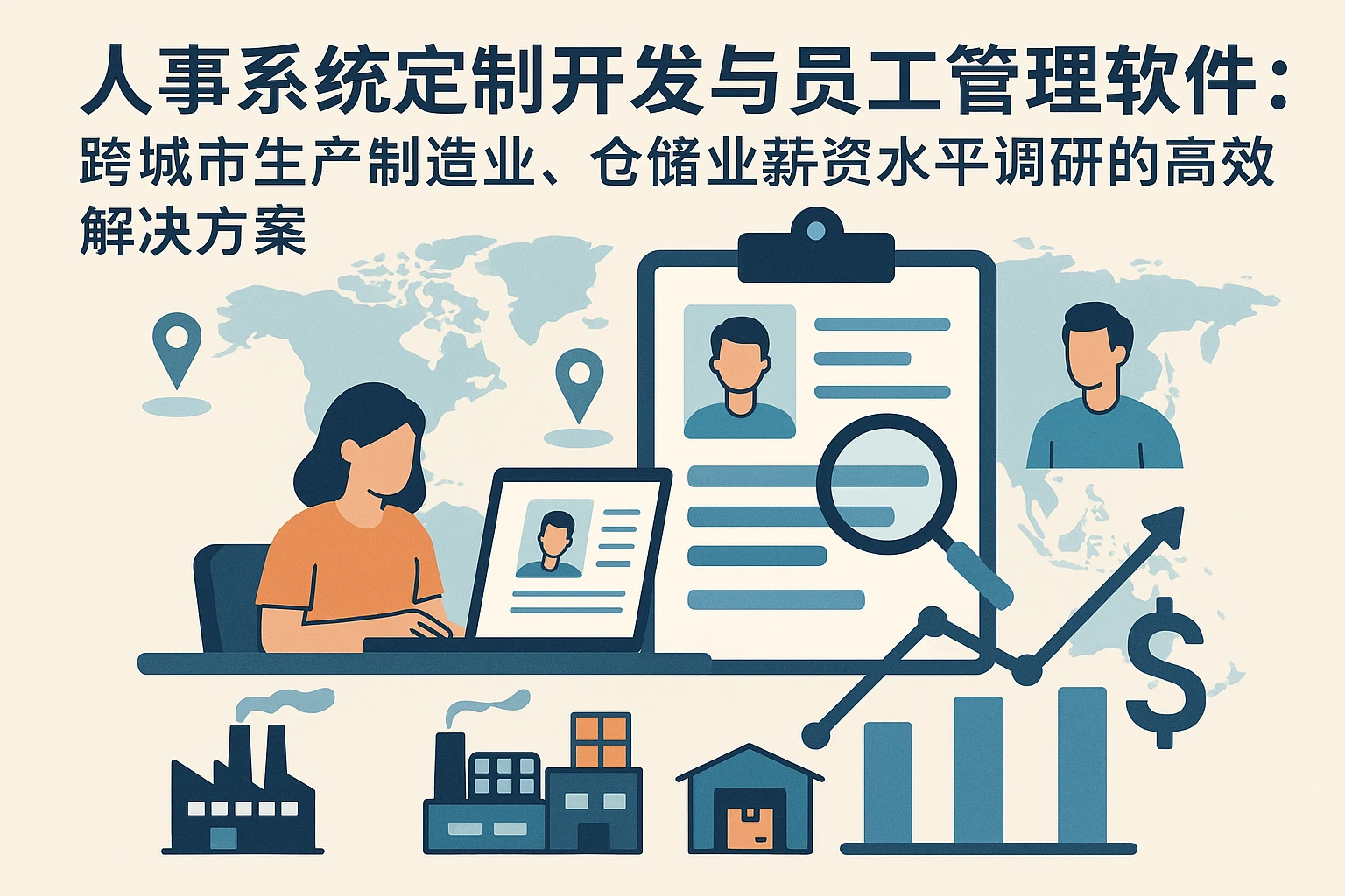 人事系统定制开发与员工管理软件：跨城市生产制造业、仓储业薪资水平调研的高效解决方案
