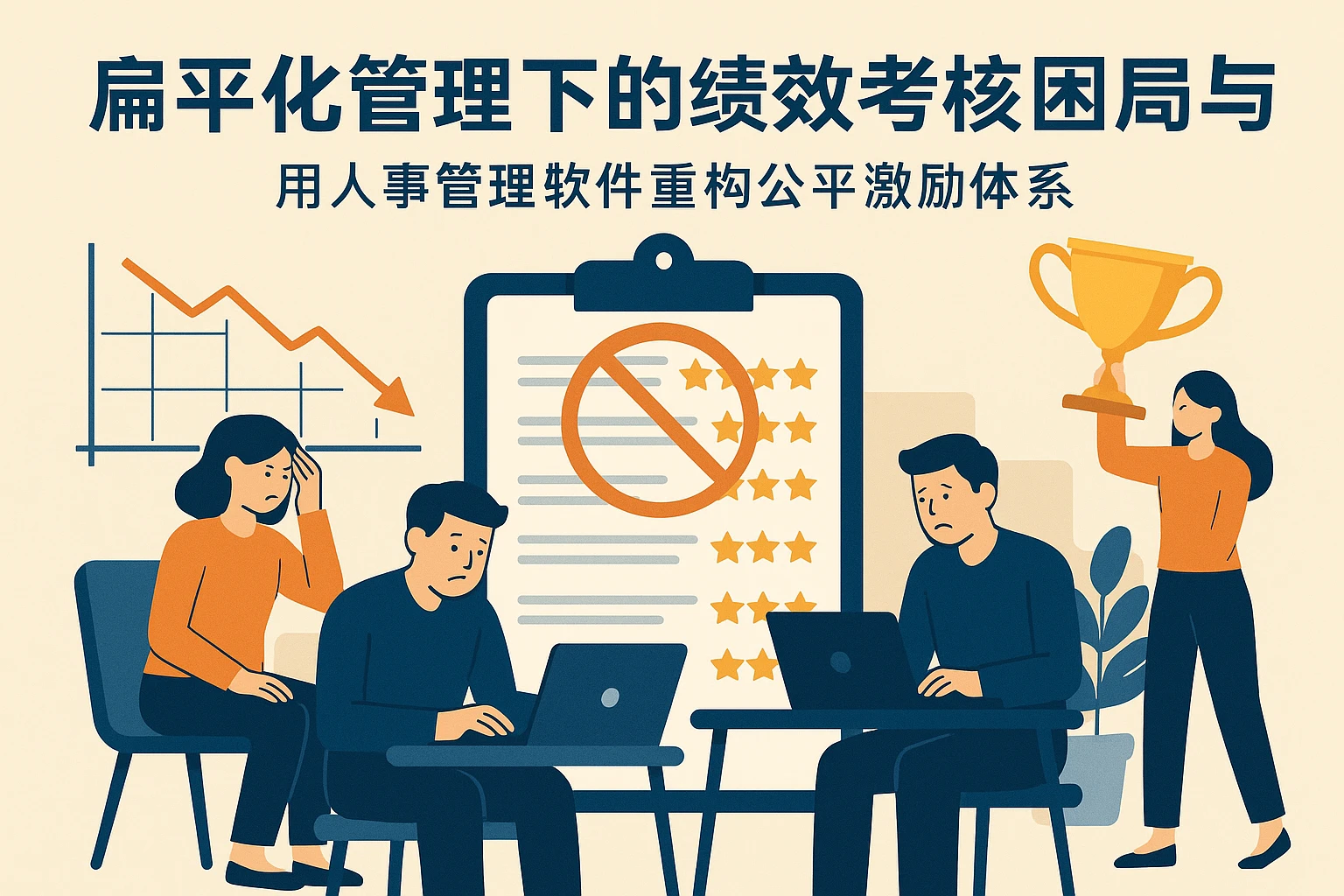 扁平化管理下的绩效考核困局与破局——用人事管理软件重构公平激励体系