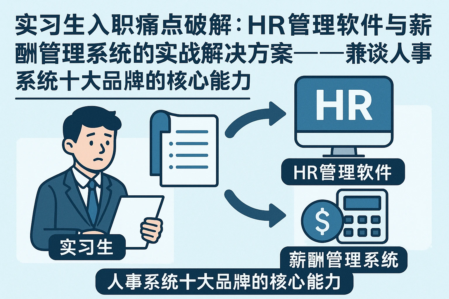 实习生入职痛点破解：HR管理软件与薪酬管理系统的实战解决方案——兼谈人事系统十大品牌的核心能力