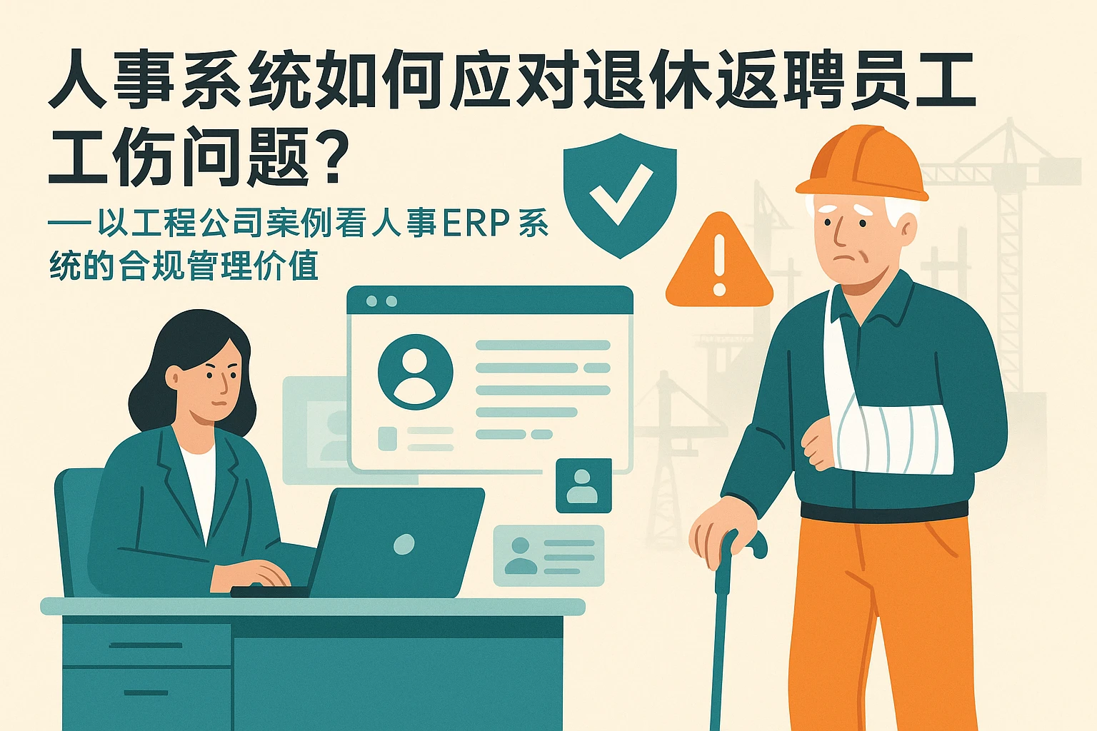人事系统如何应对退休返聘员工工伤问题？——以工程公司案例看人事ERP系统的合规管理价值