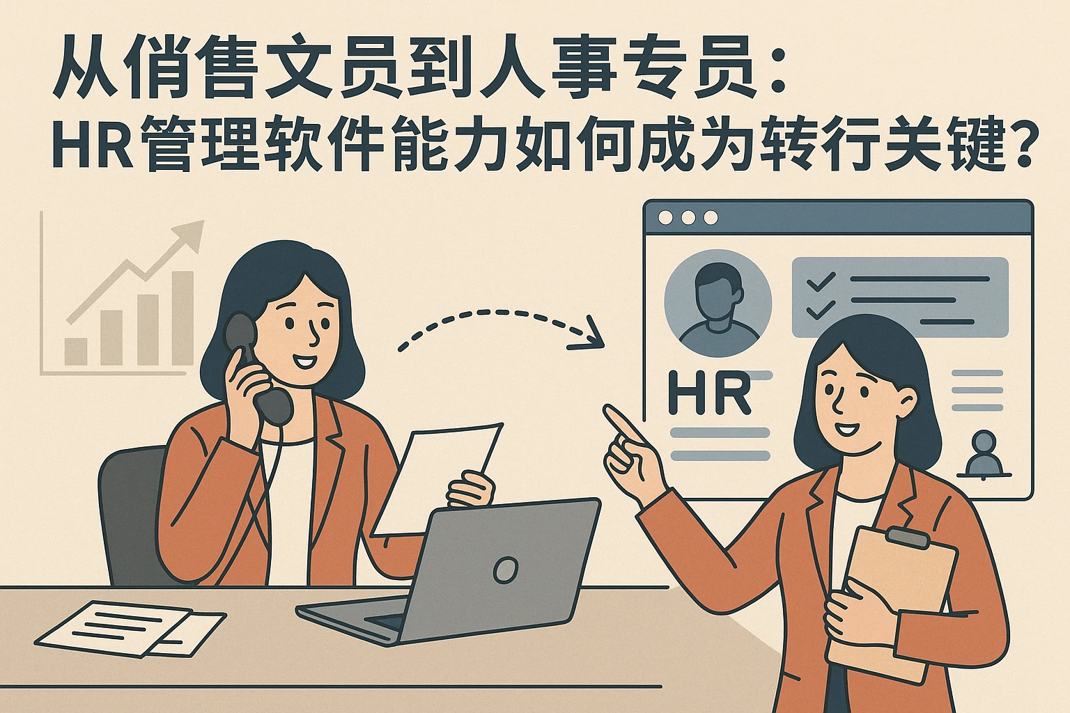 从销售文员到人事专员：HR管理软件能力如何成为转行关键？
