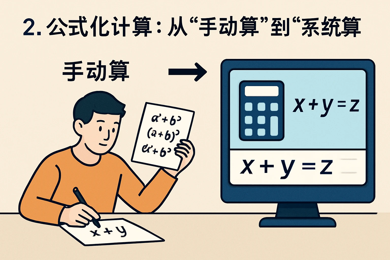 2. 公式化计算：从
