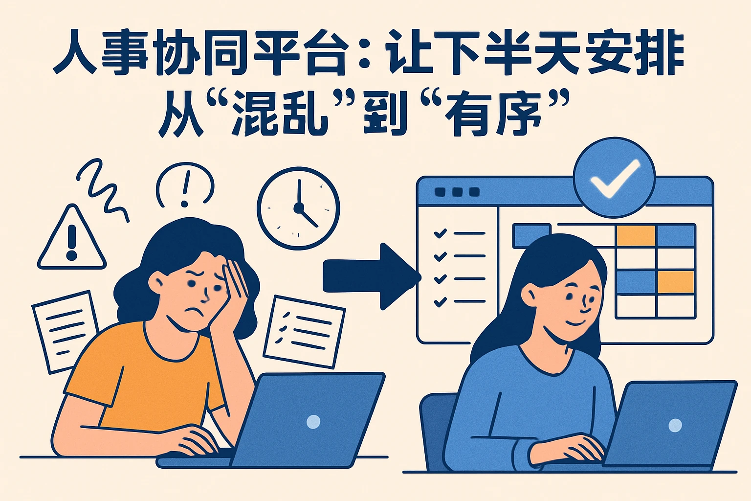 2. 人事协同平台：让下半天安排从“混乱”到“有序”