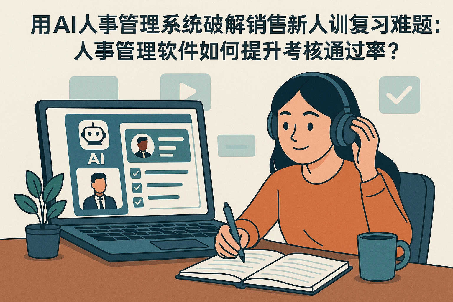 用AI人事管理系统破解销售新人训复习难题：人事管理软件如何提升考核通过率？